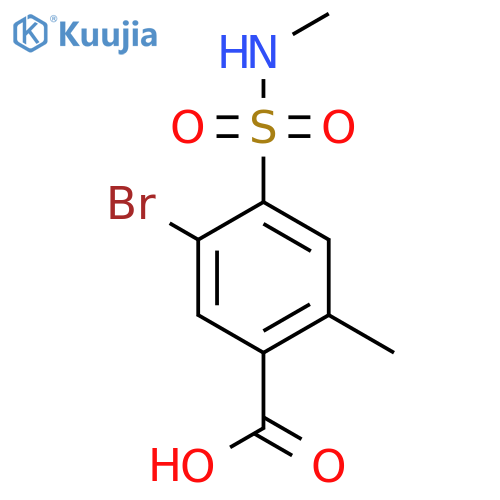 5-Bromo-2-methyl-4-(methylsulfamoyl)benzoic acid structure