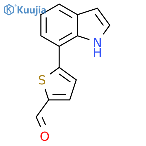 5-(1H-indol-7-yl)thiophene-2-carbaldehyde structure