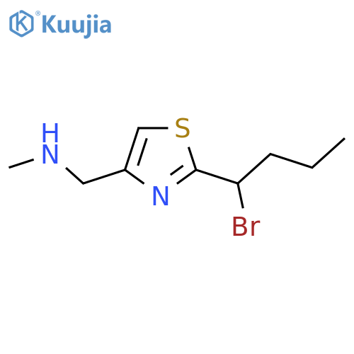 {2-(1-bromobutyl)-1,3-thiazol-4-ylmethyl}(methyl)amine structure