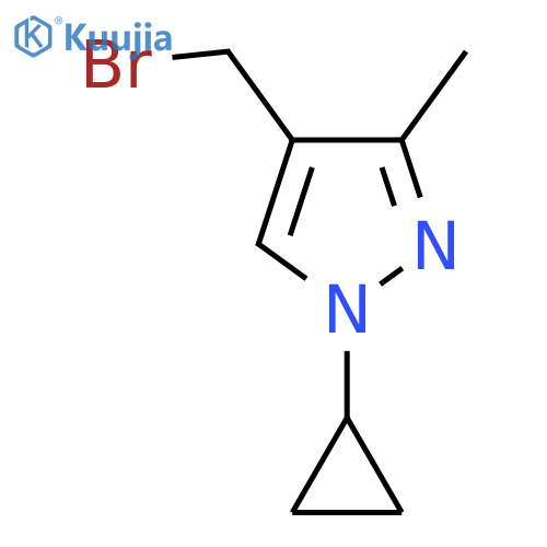 4-(bromomethyl)-1-cyclopropyl-3-methyl-1H-pyrazole structure