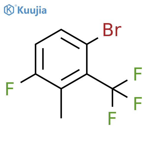 Benzene, 1-bromo-4-fluoro-3-methyl-2-(trifluoromethyl)- structure