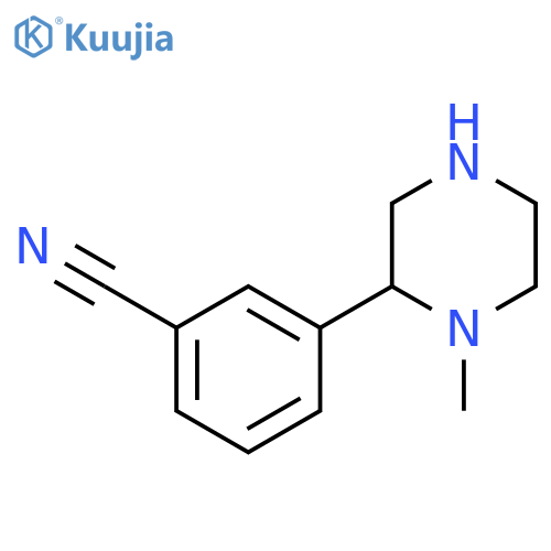 3-(1-methylpiperazin-2-yl)benzonitrile structure