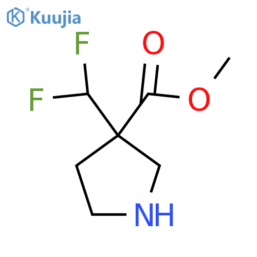 Methyl 3-(difluoromethyl)pyrrolidine-3-carboxylate structure