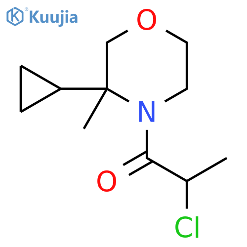2-Chloro-1-(3-cyclopropyl-3-methylmorpholin-4-yl)propan-1-one structure