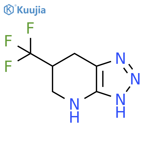 3H-1,2,3-Triazolo[4,5-b]pyridine, 4,5,6,7-tetrahydro-6-(trifluoromethyl)- structure