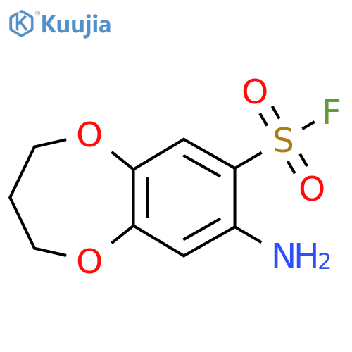 8-amino-3,4-dihydro-2H-1,5-benzodioxepine-7-sulfonyl fluoride structure