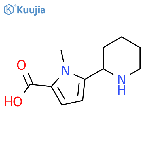 1-methyl-5-(piperidin-2-yl)-1H-pyrrole-2-carboxylic acid structure