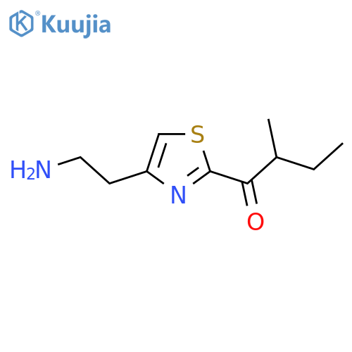 1-4-(2-aminoethyl)-1,3-thiazol-2-yl-2-methylbutan-1-one structure