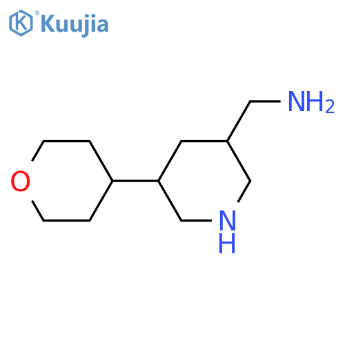 5-(oxan-4-yl)piperidin-3-ylmethanamine structure