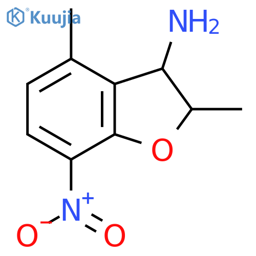 2,4-dimethyl-7-nitro-2,3-dihydro-1-benzofuran-3-amine structure
