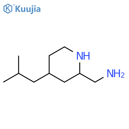 4-(2-methylpropyl)piperidin-2-ylmethanamine structure