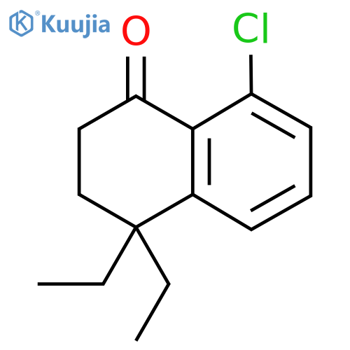 8-chloro-4,4-diethyl-1,2,3,4-tetrahydronaphthalen-1-one structure