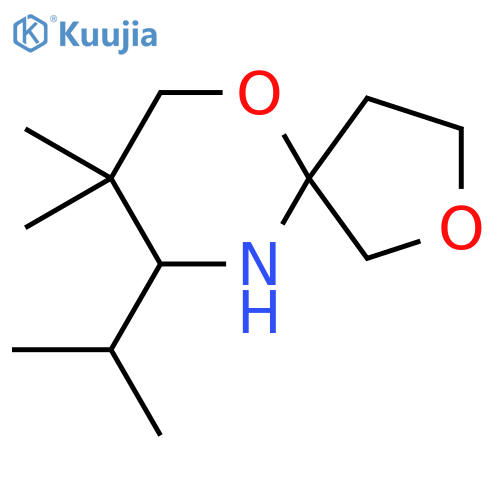 8,8-dimethyl-9-(propan-2-yl)-2,6-dioxa-10-azaspiro4.5decane structure