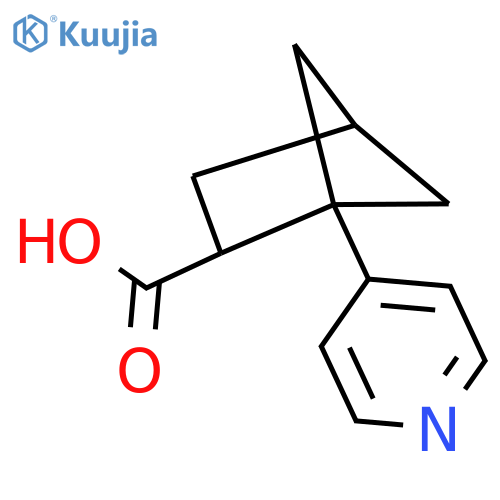 1-(pyridin-4-yl)bicyclo2.1.1hexane-2-carboxylic acid structure
