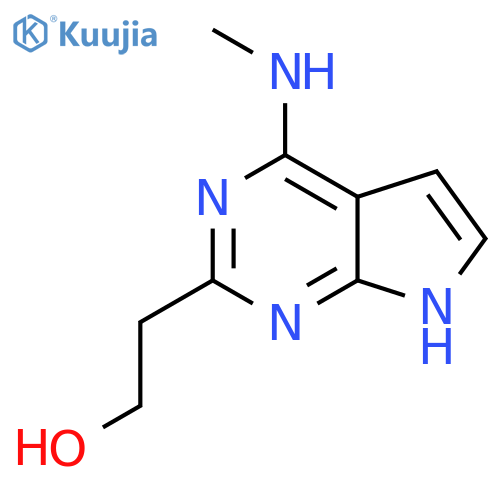 2-4-(methylamino)-7H-pyrrolo2,3-dpyrimidin-2-ylethan-1-ol structure