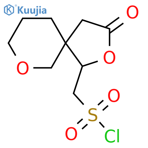 {3-oxo-2,7-dioxaspiro4.5decan-1-yl}methanesulfonyl chloride structure