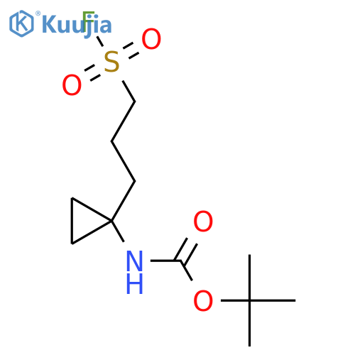 tert-butyl N-{1-3-(fluorosulfonyl)propylcyclopropyl}carbamate structure