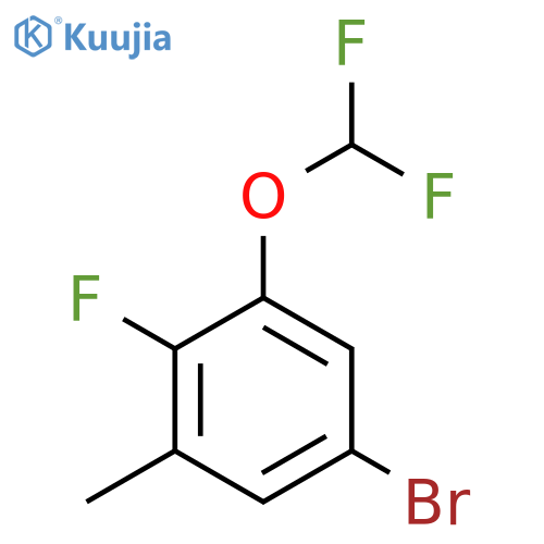 5-Bromo-1-(difluoromethoxy)-2-fluoro-3-methylbenzene structure