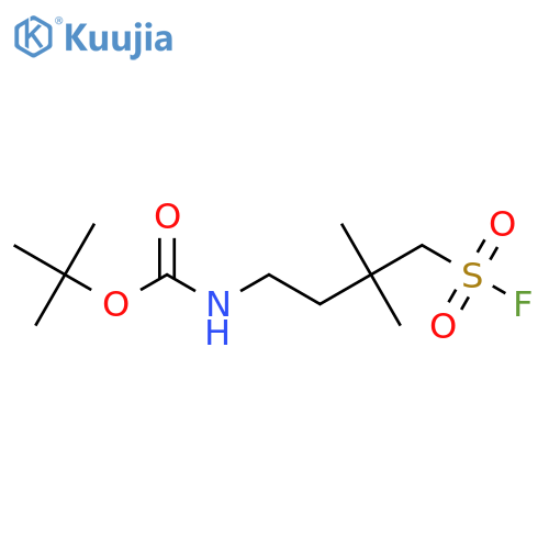 tert-butyl N-4-(fluorosulfonyl)-3,3-dimethylbutylcarbamate structure
