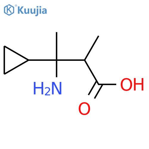 3-amino-3-cyclopropyl-2-methylbutanoic acid structure