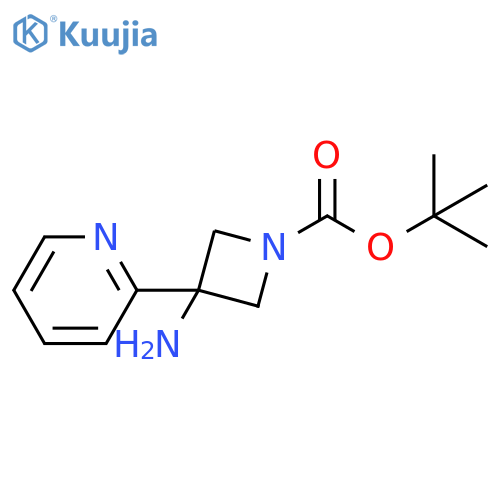 tert-butyl 3-amino-3-(pyridin-2-yl)azetidine-1-carboxylate structure