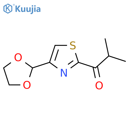 1-4-(1,3-dioxolan-2-yl)-1,3-thiazol-2-yl-2-methylpropan-1-one structure