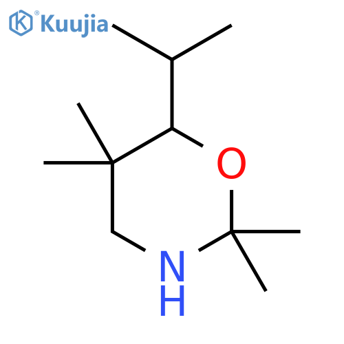 2,2,5,5-tetramethyl-6-(propan-2-yl)-1,3-oxazinane structure