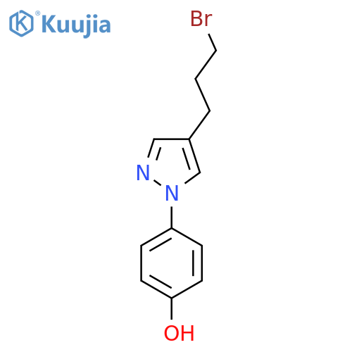 4-4-(3-bromopropyl)-1H-pyrazol-1-ylphenol structure