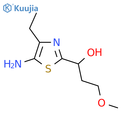 1-(5-amino-4-ethyl-1,3-thiazol-2-yl)-3-methoxypropan-1-ol structure