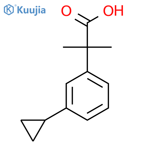 2-(3-cyclopropylphenyl)-2-methylpropanoic acid structure