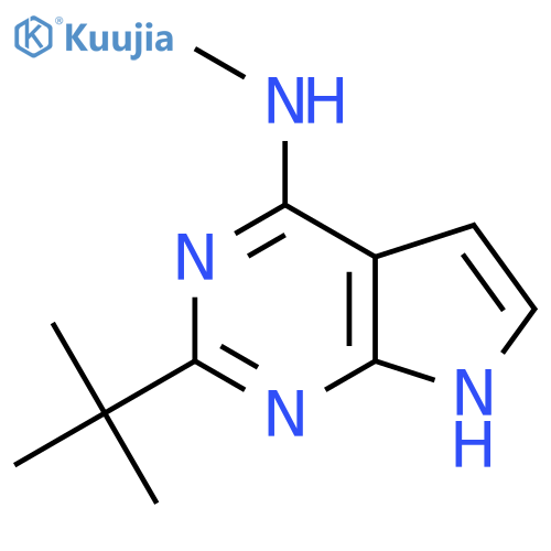 2-tert-butyl-N-methyl-7H-pyrrolo2,3-dpyrimidin-4-amine structure