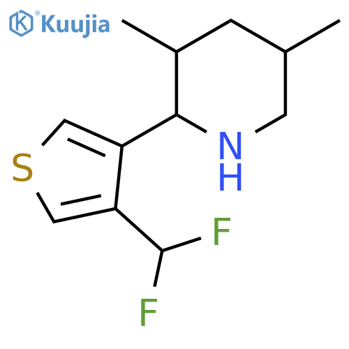 2-4-(difluoromethyl)thiophen-3-yl-3,5-dimethylpiperidine structure