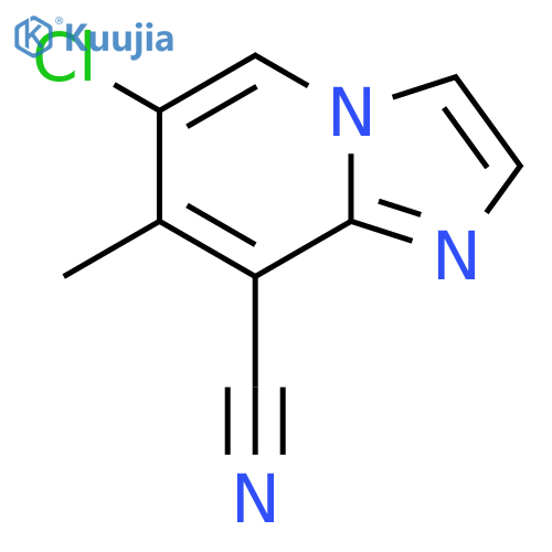 6-Chloro-7-methylimidazo[1,2-a]pyridine-8-carbonitrile structure