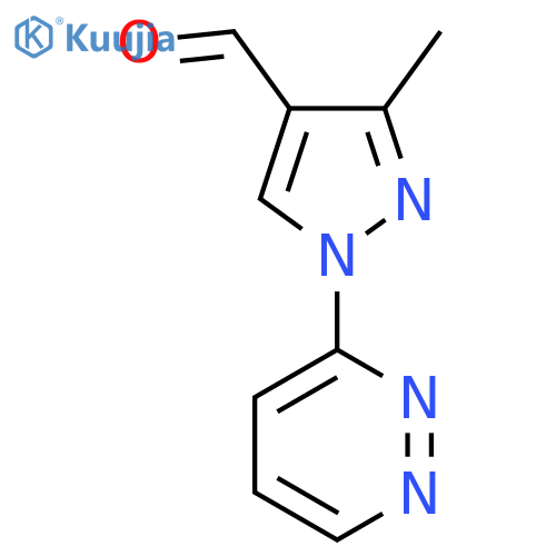 3-methyl-1-(pyridazin-3-yl)-1H-pyrazole-4-carbaldehyde structure