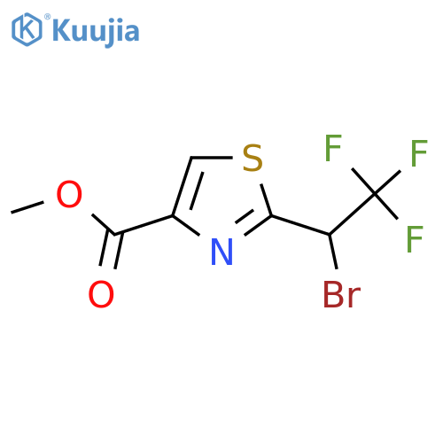 methyl 2-(1-bromo-2,2,2-trifluoroethyl)-1,3-thiazole-4-carboxylate structure