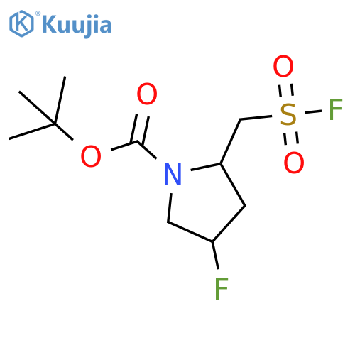 tert-butyl 4-fluoro-2-(fluorosulfonyl)methylpyrrolidine-1-carboxylate structure