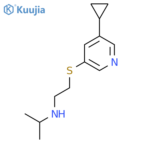 {2-(5-cyclopropylpyridin-3-yl)sulfanylethyl}(propan-2-yl)amine structure