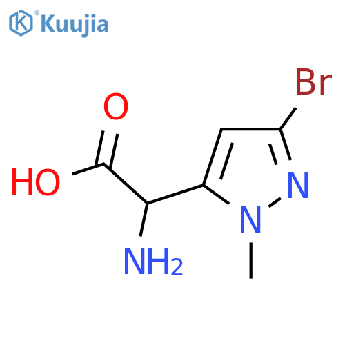 1H-Pyrazole-5-acetic acid, α-amino-3-bromo-1-methyl- structure