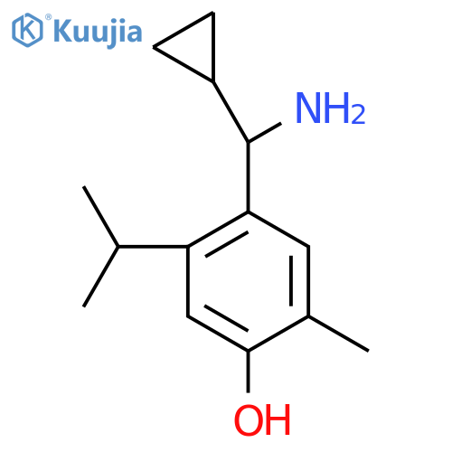 4-amino(cyclopropyl)methyl-2-methyl-5-(propan-2-yl)phenol structure