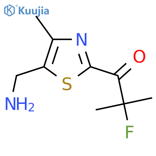 1-5-(aminomethyl)-4-methyl-1,3-thiazol-2-yl-2-fluoro-2-methylpropan-1-one structure