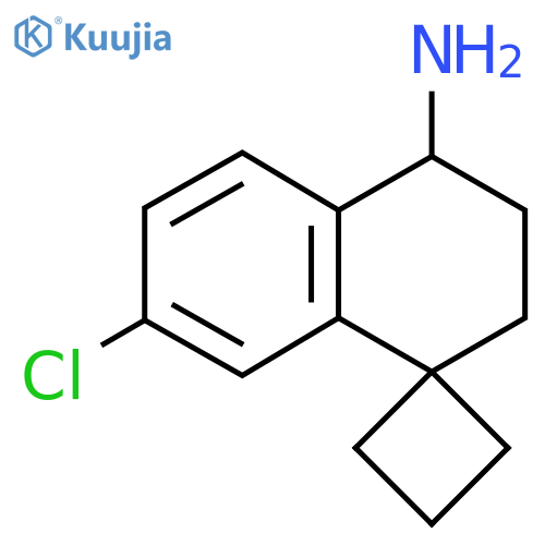 7'-chloro-3',4'-dihydro-2'H-spirocyclobutane-1,1'-naphthalene-4'-amine structure