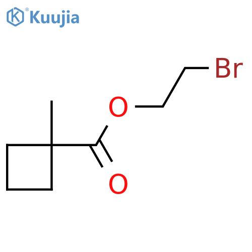 2-bromoethyl 1-methylcyclobutane-1-carboxylate structure