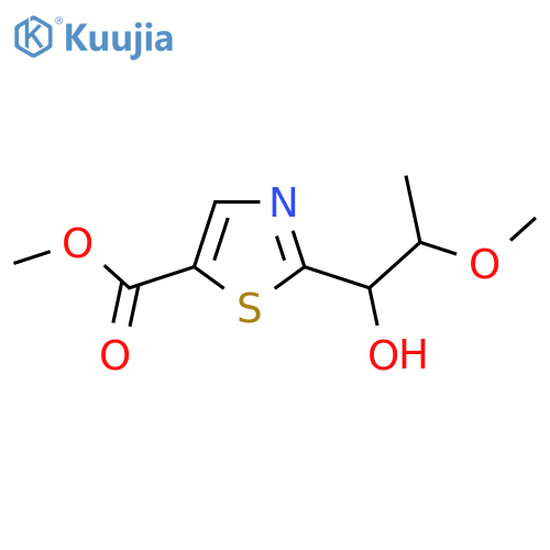 methyl 2-(1-hydroxy-2-methoxypropyl)-1,3-thiazole-5-carboxylate structure