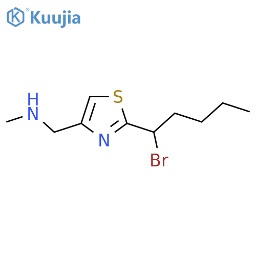 {2-(1-bromopentyl)-1,3-thiazol-4-ylmethyl}(methyl)amine structure