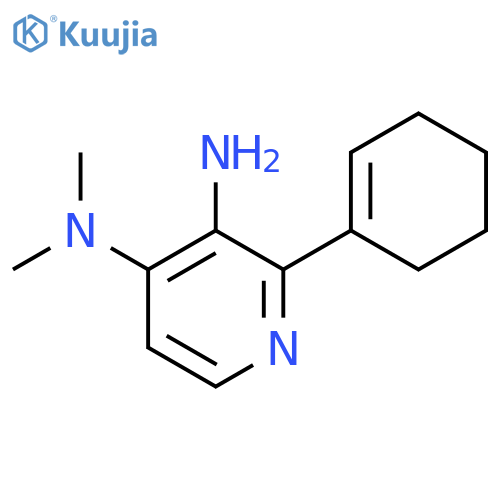 2-(cyclohex-1-en-1-yl)-N4,N4-dimethylpyridine-3,4-diamine structure