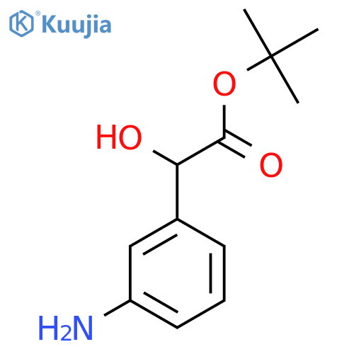 tert-butyl 2-(3-aminophenyl)-2-hydroxyacetate structure