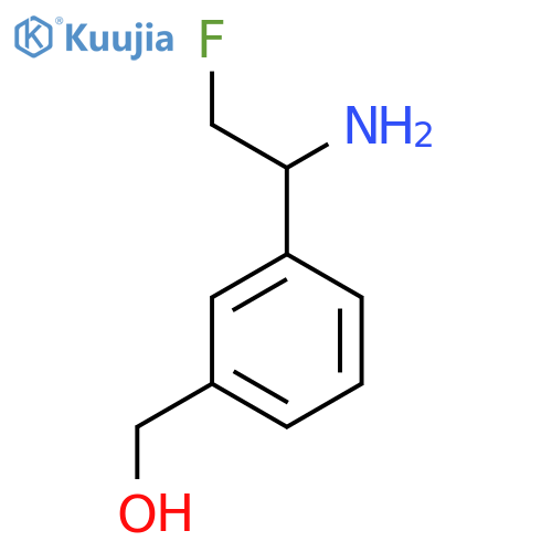 3-(1-amino-2-fluoroethyl)phenylmethanol structure