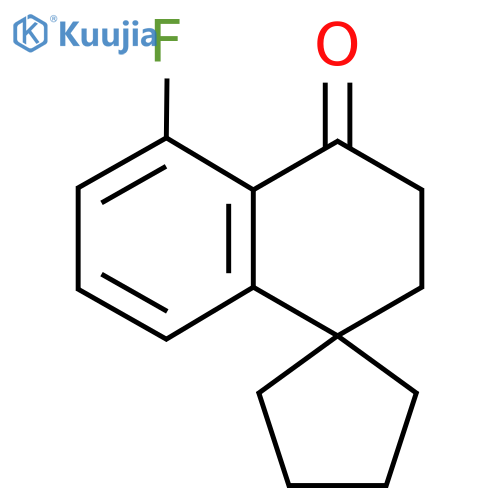 5'-fluoro-3',4'-dihydro-2'H-spirocyclopentane-1,1'-naphthalene-4'-one structure