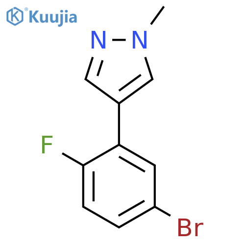4-(5-bromo-2-fluorophenyl)-1-methyl-1H-pyrazole structure