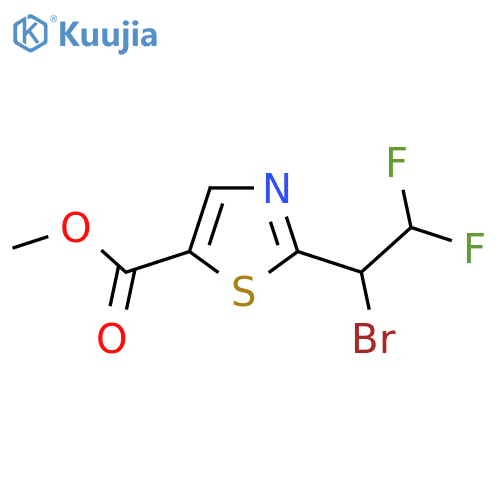 methyl 2-(1-bromo-2,2-difluoroethyl)-1,3-thiazole-5-carboxylate structure